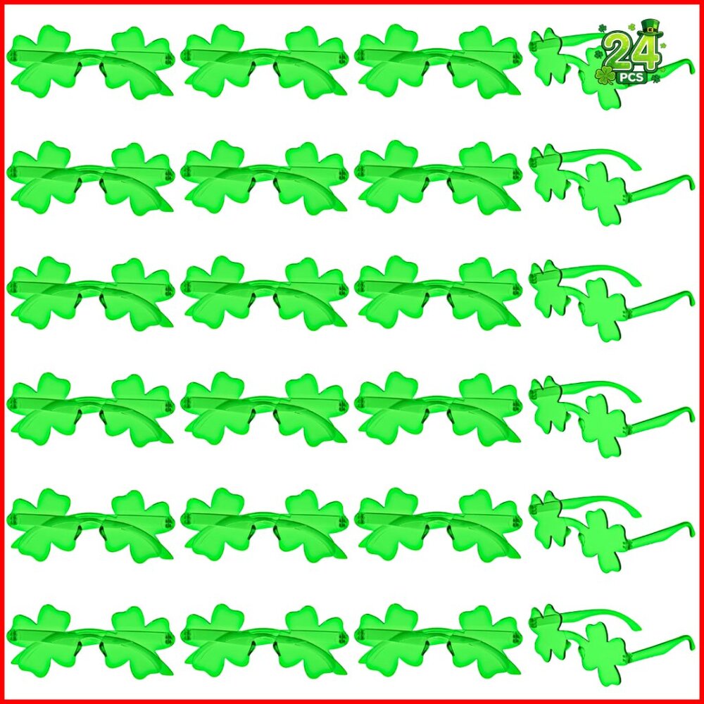 Shamrock Sunglasses Plastic Novelty Party Glasses One Size